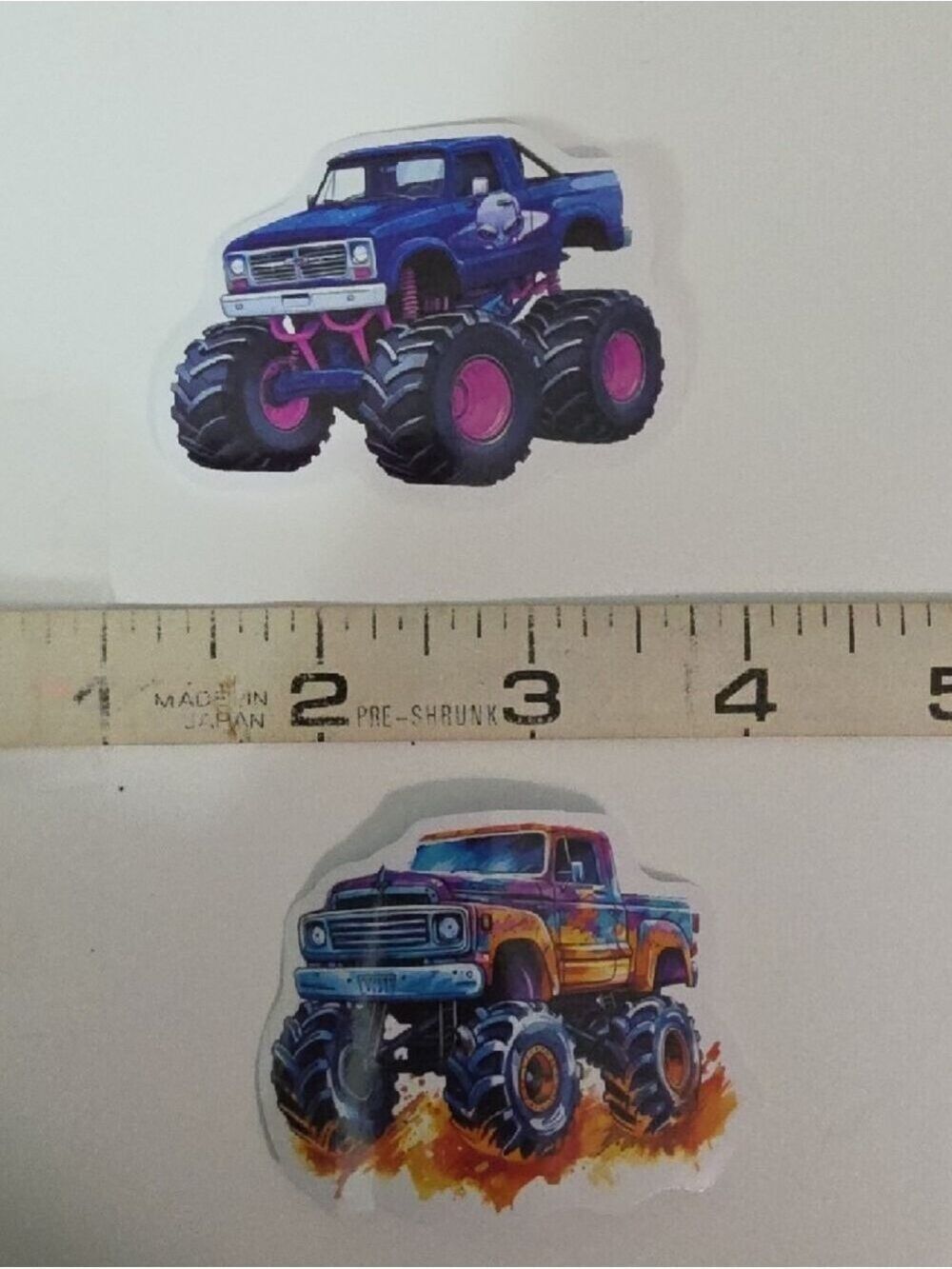 Monster Truck Sticker Sheet for Kids - Colorful Trucks - Lot Of 12 - Picture 7 of 7